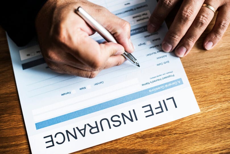 Closeup of life insurance form
***These documents are our own generic designs. They do not infringe on any copyrighted designs.